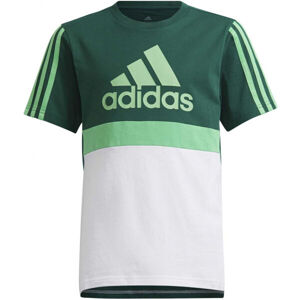 adidas CB TEE Chlapecké tričko, tmavě zelená, velikost 116