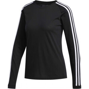 adidas 3 STRIPES LONGSLEEVE Dámské sportovní tričko, Černá,Bílá, velikost XL