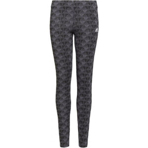adidas LOGO LEGGINGS Dívčí legíny, tmavě šedá, velikost