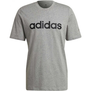 adidas LINEAR TEE Pánské tričko, šedá, veľkosť S