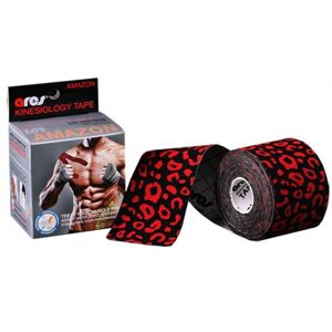 Ares KINESIO TAPE LEOPARD 5CM X 5M Sportovní tejp, černá, velikost 500