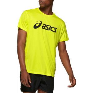 Asics SILVER ASICS TOP Reflexní neon M - Pánské běžecké triko