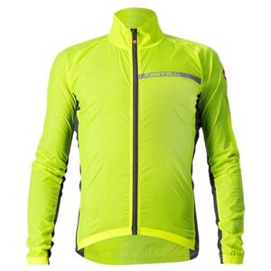 Castelli SQUADRA STRETCH Pánská větrovka na kolo, reflexní neon, velikost XL