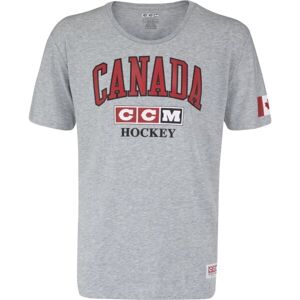 CCM FLAG TEE TEAM CANADA Šedá S - Pánské tričko