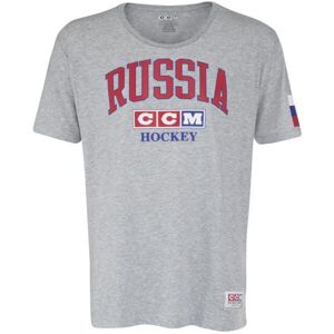 CCM FLAG TEE TEAM RUSSIA Šedá XL - Pánské tričko