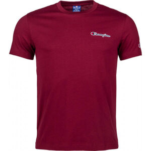 Champion CREWNECK T-SHIRT Vínová S - Pánské tričko