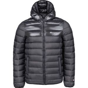 Champion HOODED JACKET Pánská prošívaná bunda, tmavě šedá, velikost S