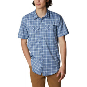 Columbia SILVER RIDGE LITE PLAID SHORT SLEEVE Modrá S - Pánská košile