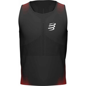 Compressport PRO RACING SINGLET M Pánské běžecké tílko, černá, velikost