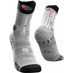 Compressport PRO RACING SOCKS V3.0 TRAIL Běžecké ponožky, Šedá,Černá,Bílá, velikost T1