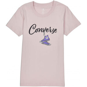 Converse HANGIN OUT CHUCK CLASSIC TEE Růžová XS - Dámské tričko