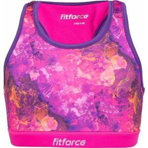 Fitforce KARMENTA Dívčí sportovní podprsenka, růžová, veľkosť 128-134