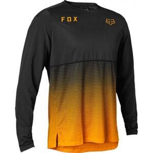 Fox FLEXAIR Pánský cyklistický dres, Černá,Oranžová, velikost L