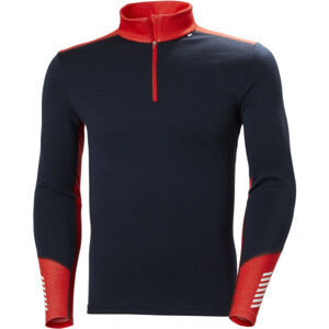 Helly Hansen LIFA MERINO MIDWEIGHT 1/2 ZIP Pánské Merino triko, černá, velikost L