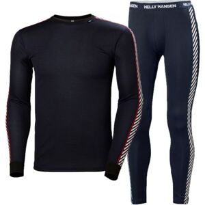 Helly Hansen LIFA STRIPE CREW Pánský funkční set, tmavě modrá, veľkosť L