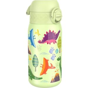 Ion8 LEAK PROOF DINOSAURS 400 ML Nerezová láhev, světle zelená, velikost