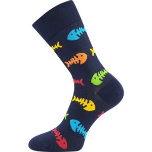 Lonka RYBY Tmavě modrá 43 - 46 - Unisexové ponožky