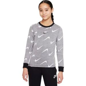 Nike NSW TEE LS RTL Šedá XL - Dívčí triko s dlouhým rukávem
