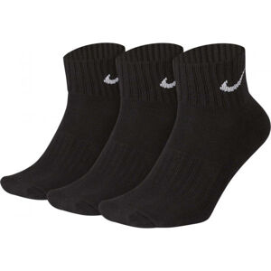 Nike 3PPK VALUE COTTON QUARTER Černá 34-38 - Tréninkové ponožky
