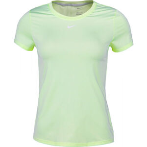 Nike ONE DF SS SLIM TOP W Dámské tréninkové tričko, světle zelená, velikost L