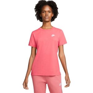 Nike NSW CLUB TEE W Růžová XL - Dámské tričko