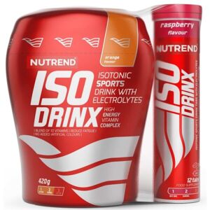 Nutrend ISODRINX 420 G POMERANČ + 12 TABLET MALINA Sportovní nápoj + tablety, , velikost 420 G