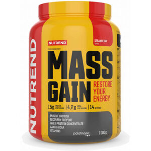 Nutrend MASS GAIN 1 KG JAHODA Sacharidový komplex, , veľkosť 1 KG