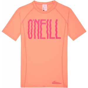 O'Neill PG LOGO SHORT SLEEVE SKINS oranžová 16 - Dívčí triko s UV filtrem