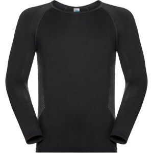 Odlo SUW MEN'S TOP L/S CREW NECK PERFORMANCE ESSENTIALS WARM Pánské funkční tričko, černá, velikost S