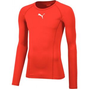 Puma LIGA BASELAYER TEE LS Pánské funkční triko, červená, velikost XXL