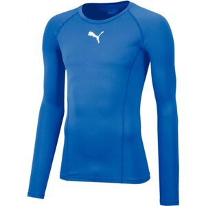 Puma LIGA BASELAYER TEE LS Pánské funkční triko, modrá, velikost M