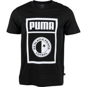 Puma SLAVIA PRAGUE GRAPHIC TEE černá Crna - Pánské triko