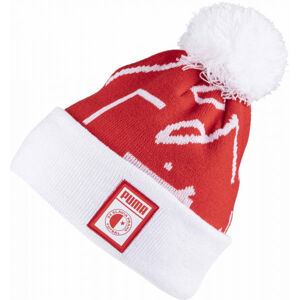 Puma SLAVIA PRAGUE POMPOM BEANIE Čepice, Červená, velikost