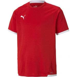 Puma TEAM LIGA JERSEY JR Juniorské fotbalové triko, červená, velikost 140