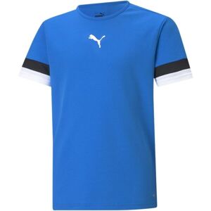 Puma TEAMRISE JERSEY JR Modrá 128 - Dětské fotbalové triko