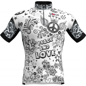 Rosti PACE AND LOVE Pánský cyklistický dres, bílá, veľkosť XXXL