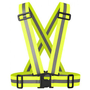 Runto X05 Reflexní neon UNI - Elastická sportovní reflexní vesta s nastavitelnými popruhy