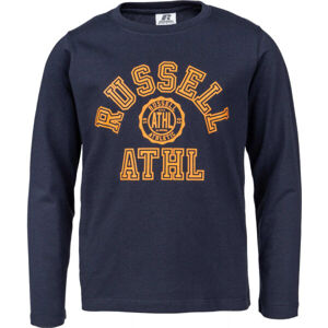 Russell Athletic L/S CREWNECK TEE SHIRT Tmavě modrá 140 - Dětské tričko - Russell Athletic