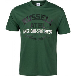 Russell Athletic PRINTED S/S TEE Zelená M - Pánské tričko