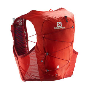 Salomon ACTIVE SKIN 8 SET RED Běžecká vesta, červená, velikost M