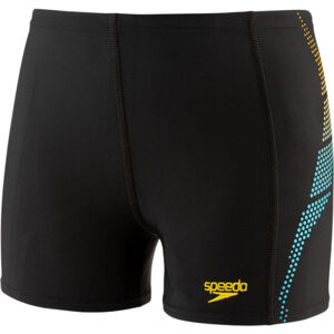 Speedo PLASTISOL PLACEMENT AQUASHORT Chlapecké plavky s nohavičkou, Černá,Tyrkysová,Oranžová, velikost