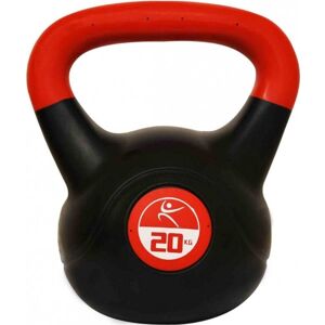 SPORT TEAM LIFEFIT KETTLEBELL VINYL 20KG Jednoruční činka, Černá,Červená, velikost 20 KG