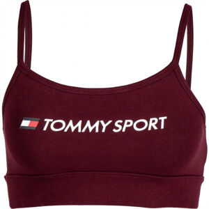 Tommy Hilfiger CO/EL LOW SUPPORT BRA Dámská podprsenka, vínová, velikost S