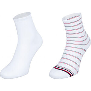 Tommy Hilfiger WOMEN SHORT SOCK 2P PREPPY Dámské ponožky, bílá, velikost
