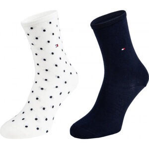 Tommy Hilfiger WOMEN SOCK DOT 2P Dámské ponožky, tmavě modrá, velikost 35/38