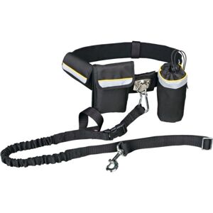 TRIXIE HANDS FREE BELT + LEASH Běžecký pás s vodítkem, černá, veľkosť UNI