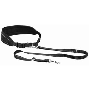 TRIXIE RUNNING BELT WITH BUNGEE LEASH Běžecký pás s vodítkem, černá, velikost