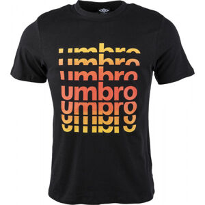 Umbro FW OMBRE LOGO GRAPHIC TEE Pánské triko, Černá,Mix, velikost