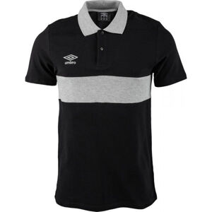 Umbro CONTRAST PIQUE POLO Černá M - Pánské polo triko