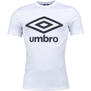 Umbro LARGE COTTON LOGO TEE Pánské triko, Bílá,Černá, velikost